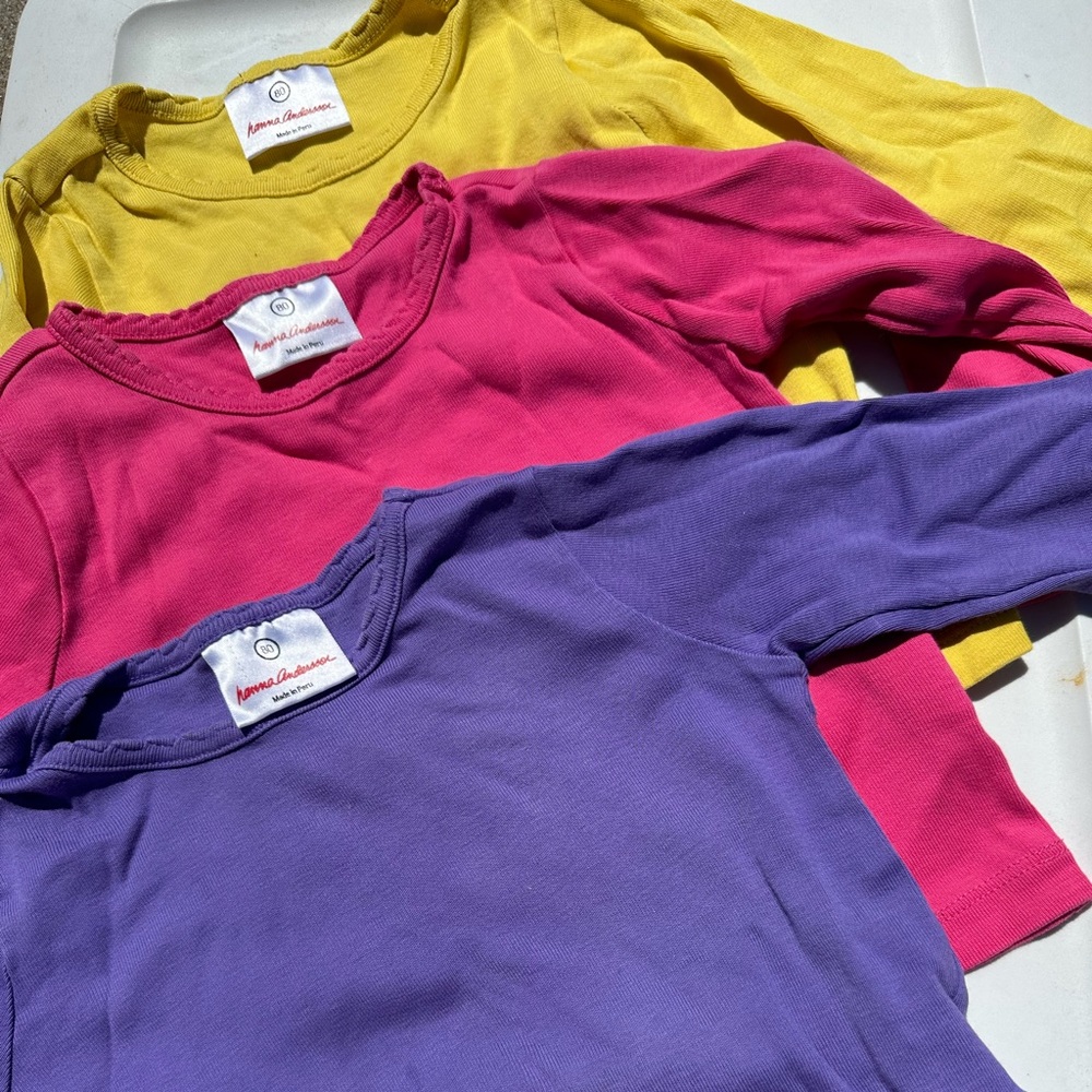 Hanna Anderson Longsleeve Shirt (3-pack) Size 80